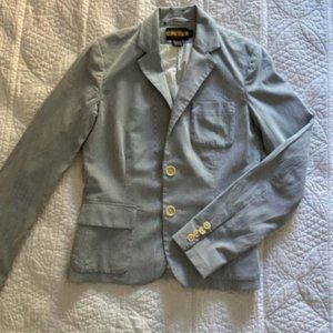 Ralph Lauren Rugby Blue & White Fine Stripe Blazer